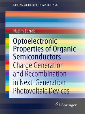 cover image of Optoelectronic Properties of Organic Semiconductors